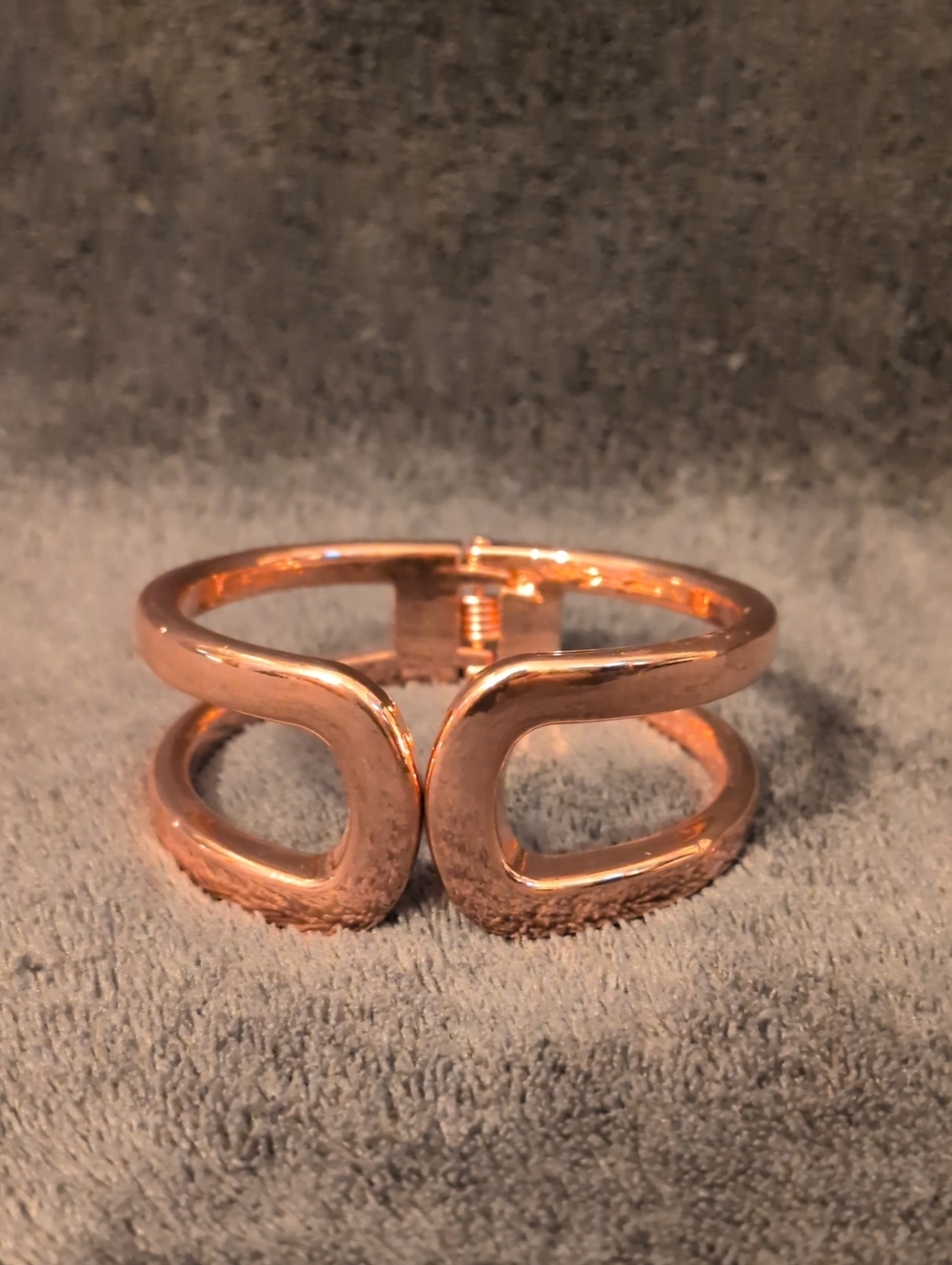 Rose Gold Open Link Cuff Bracelet